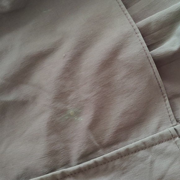 Olive Green Cotton Dress with Floral Detail Medium - Picture 15 of 16